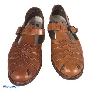 Rieker Anti Stress Woven Leather Huarache Shoes8.5